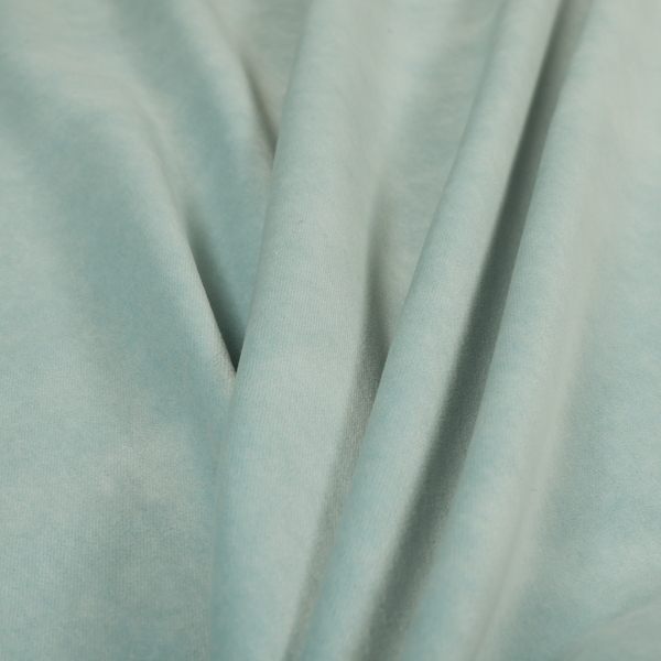 Samaya Cotton Velvet Soft Pastel Coloured Fabric In Sky Blue - Made To Measure Curtains