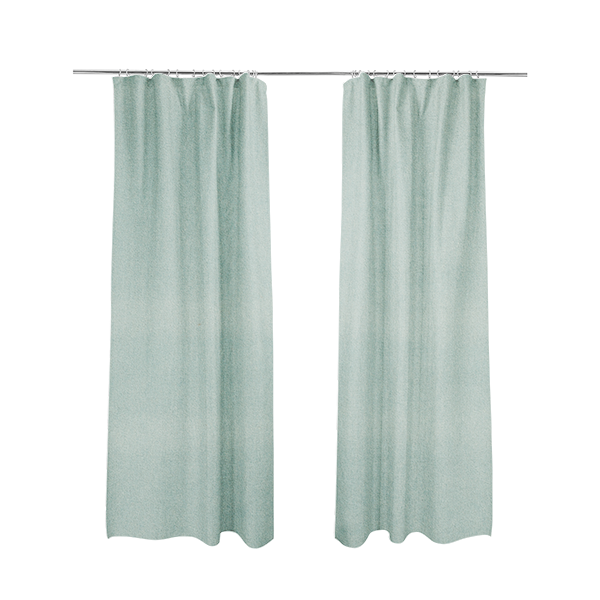 Samaya Cotton Velvet Soft Pastel Coloured Fabric In Sky Blue - Made To Measure Curtains