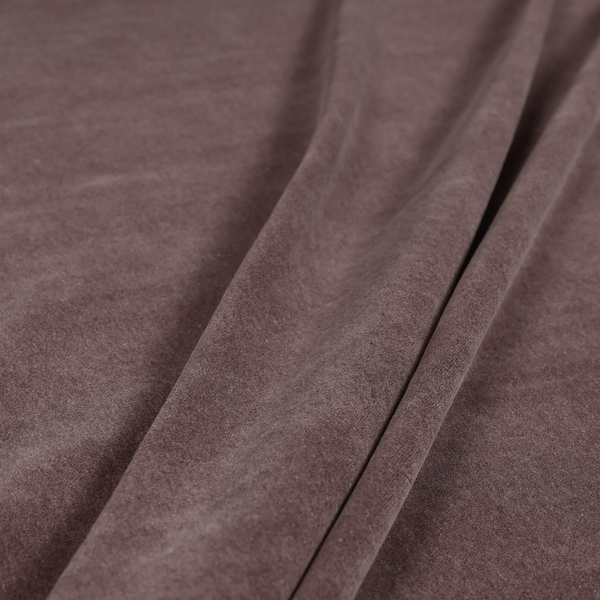 Samaya Cotton Velvet Soft Pastel Coloured Fabric In Purple