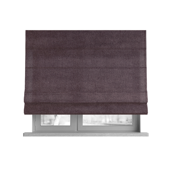 Samaya Cotton Velvet Soft Pastel Coloured Fabric In Purple - Roman Blinds