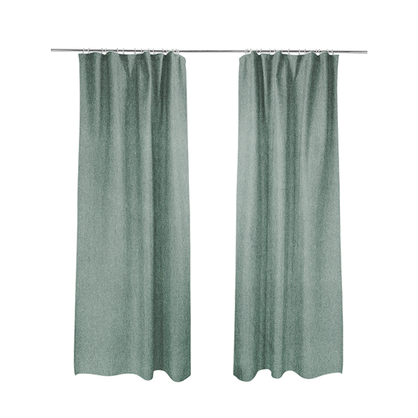 Samaya Cotton Velvet Soft Pastel Coloured Fabric In Blue - Made To Measure Curtains