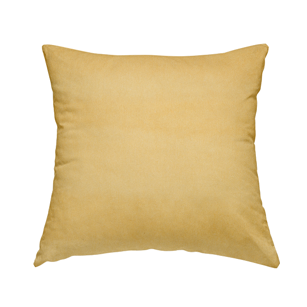 Samaya Cotton Velvet Soft Pastel Coloured Fabric In Yellow - Handmade Cushions