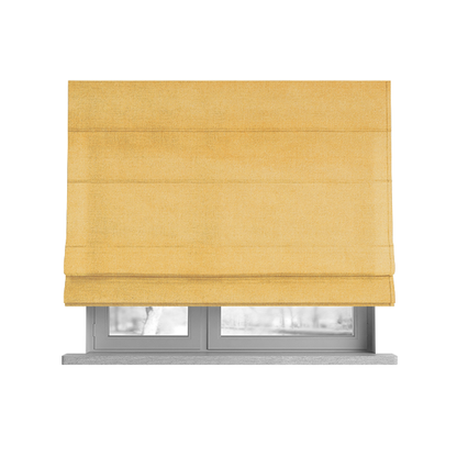 Samaya Cotton Velvet Soft Pastel Coloured Fabric In Yellow - Roman Blinds