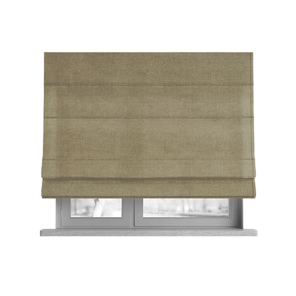 Samaya Cotton Velvet Soft Pastel Coloured Fabric In Beige - Roman Blinds