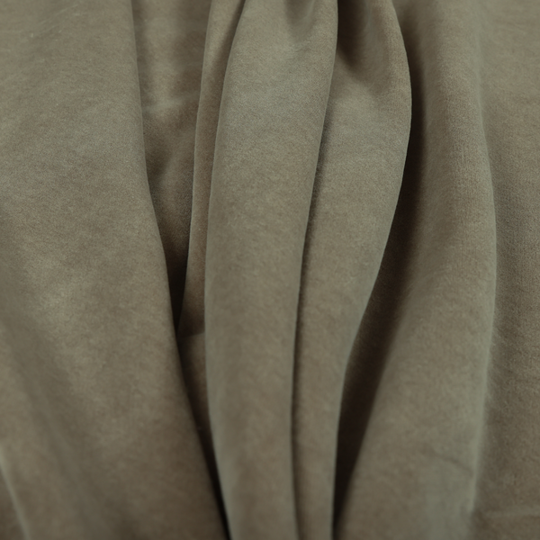 Samaya Cotton Velvet Soft Pastel Coloured Fabric In Mink Brown - Roman Blinds