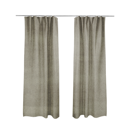 Samaya Cotton Velvet Soft Pastel Coloured Fabric In Mink Brown - Made To Measure Curtains