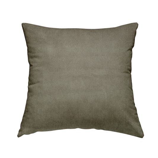 Samaya Cotton Velvet Soft Pastel Coloured Fabric In Mink Brown - Handmade Cushions