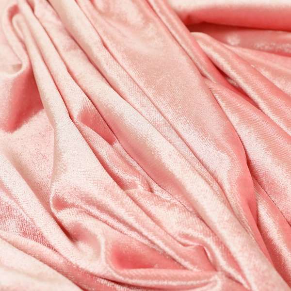 Savoy Lustrous Plain Velvet Upholstery Fabrics In Pink Colour - Handmade Cushions