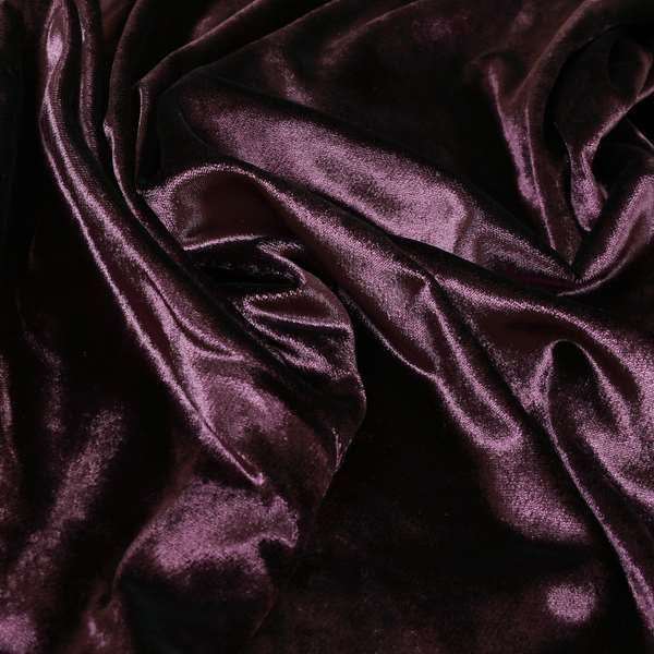 Savoy Lustrous Plain Velvet Upholstery Fabrics In Passion Purple Colour - Roman Blinds