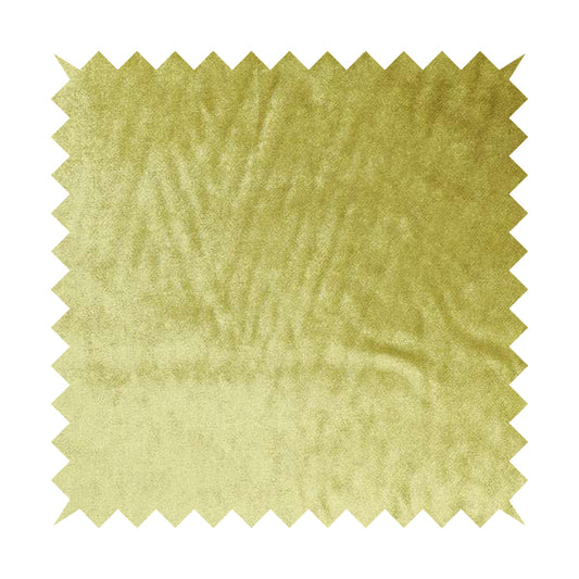 Savoy Lustrous Plain Velvet Upholstery Fabrics In Lime Green Colour