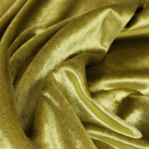 Savoy Lustrous Plain Velvet Upholstery Fabrics In Lime Green Colour - Roman Blinds