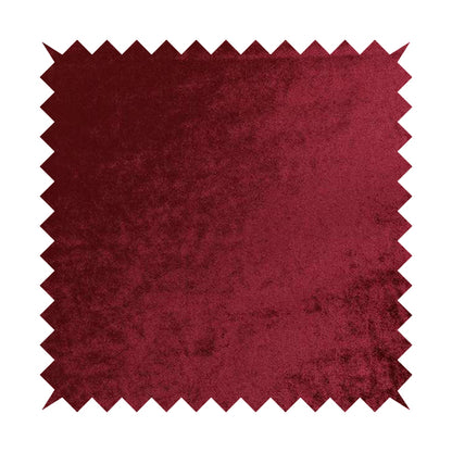 Savoy Lustrous Plain Velvet Upholstery Fabrics In Burgundy Red Colour - Roman Blinds