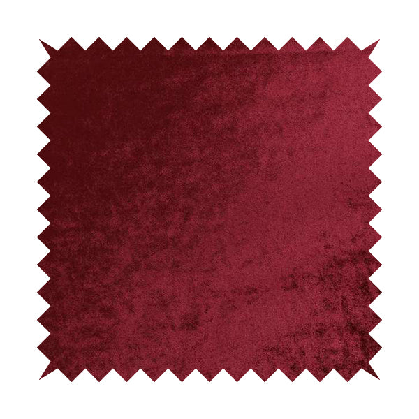 Savoy Lustrous Plain Velvet Upholstery Fabrics In Burgundy Red Colour - Handmade Cushions