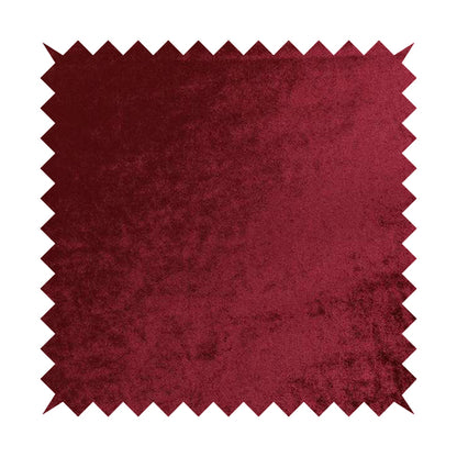 Savoy Lustrous Plain Velvet Upholstery Fabrics In Burgundy Red Colour