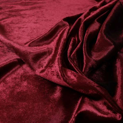 Savoy Lustrous Plain Velvet Upholstery Fabrics In Burgundy Red Colour - Roman Blinds