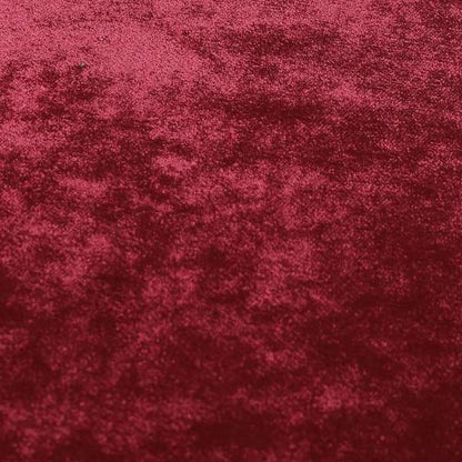 Savoy Lustrous Plain Velvet Upholstery Fabrics In Burgundy Red Colour