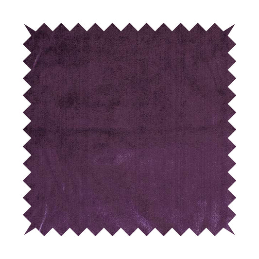 Savoy Lustrous Plain Velvet Upholstery Fabrics In Violet Purple Colour