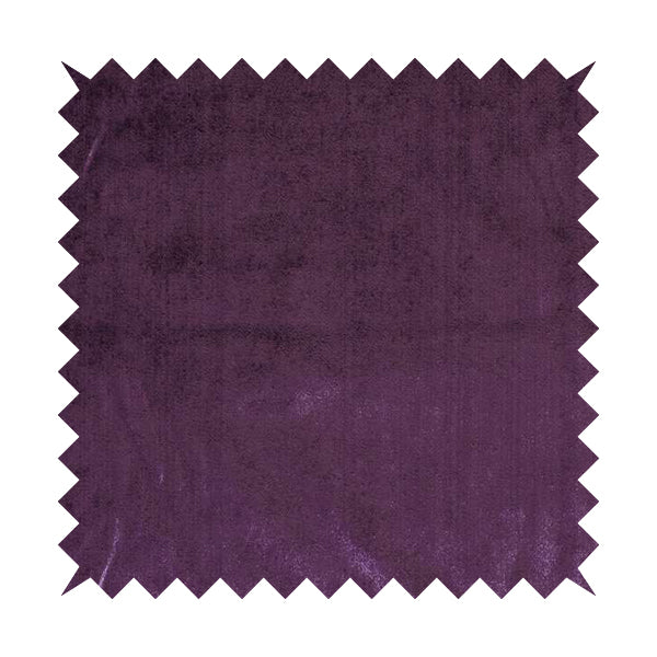 Savoy Lustrous Plain Velvet Upholstery Fabrics In Violet Purple Colour - Handmade Cushions