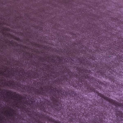 Savoy Lustrous Plain Velvet Upholstery Fabrics In Violet Purple Colour - Roman Blinds