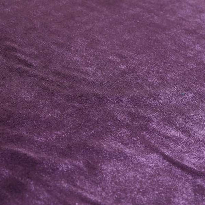 Savoy Lustrous Plain Velvet Upholstery Fabrics In Violet Purple Colour