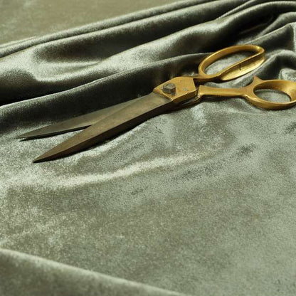 Savoy Lustrous Plain Velvet Upholstery Fabrics In Charcoal Grey Colour - Made To Measure Curtains