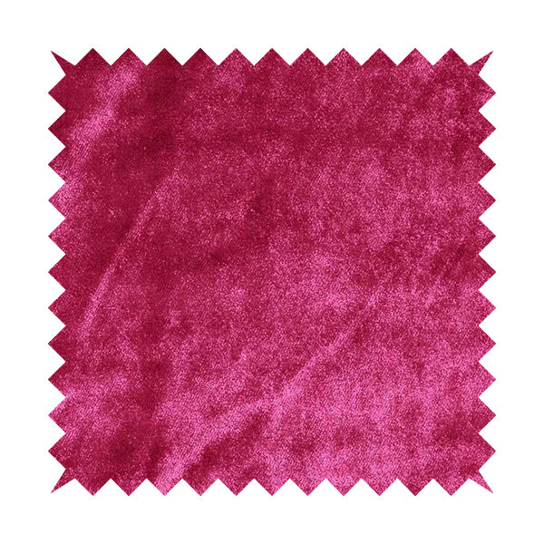 Savoy Lustrous Plain Velvet Upholstery Fabrics In Magenta Pink Colour - Handmade Cushions