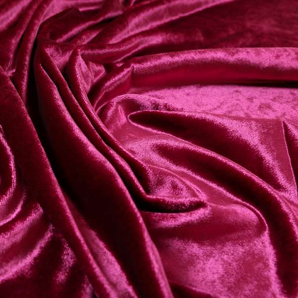 Savoy Lustrous Plain Velvet Upholstery Fabrics In Magenta Pink Colour - Roman Blinds