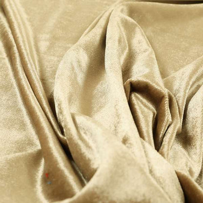 Savoy Lustrous Plain Velvet Upholstery Fabrics In Beige Colour