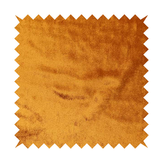Savoy Lustrous Plain Velvet Upholstery Fabrics In Rust Orange Colour