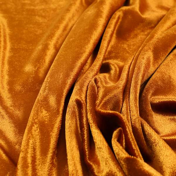 Savoy Lustrous Plain Velvet Upholstery Fabrics In Rust Orange Colour - Roman Blinds
