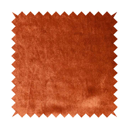 Savoy Lustrous Plain Velvet Upholstery Fabrics In Fire Orange Colour - Handmade Cushions