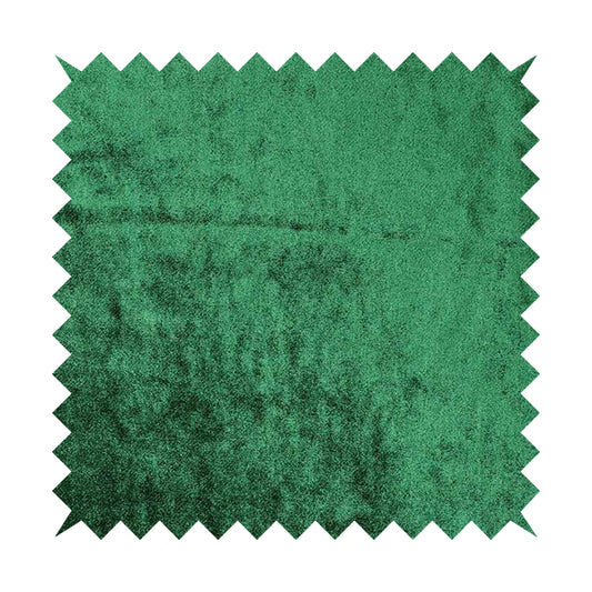 Savoy Lustrous Plain Velvet Upholstery Fabrics In Emerald Green Colour