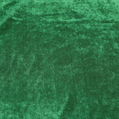 Savoy Lustrous Plain Velvet Upholstery Fabrics In Emerald Green Colour