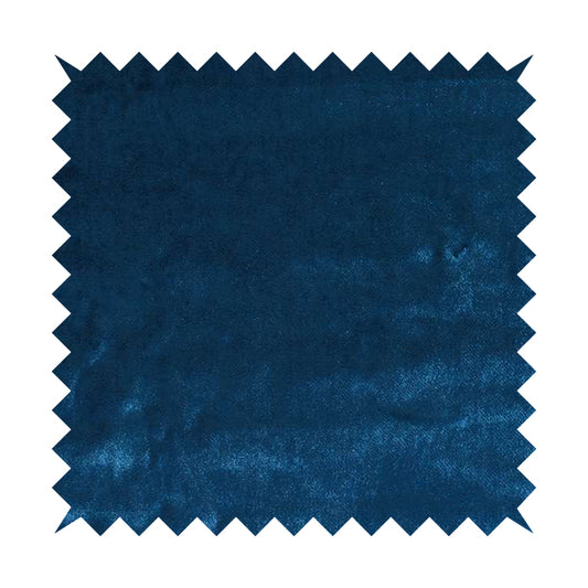 Savoy Lustrous Plain Velvet Upholstery Fabrics In Navy Blue Colour