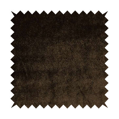 Savoy Lustrous Plain Velvet Upholstery Fabrics In Brown Colour