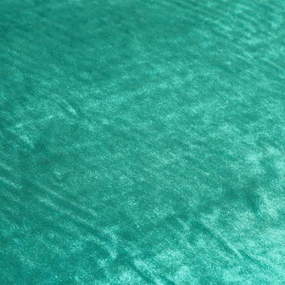 Savoy Lustrous Plain Velvet Upholstery Fabrics In Teal Blue Colour - Roman Blinds