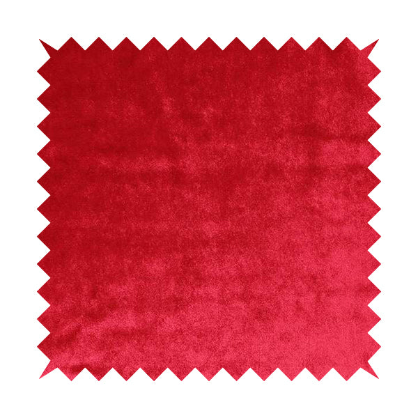 Savoy Lustrous Plain Velvet Upholstery Fabrics In Red Colour - Roman Blinds