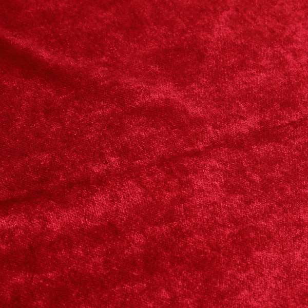 Savoy Lustrous Plain Velvet Upholstery Fabrics In Red Colour - Handmade Cushions