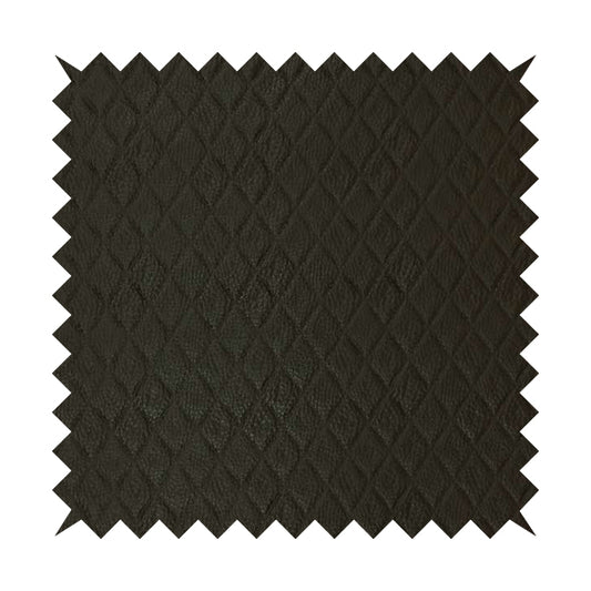 Scotch Diamond Quilted Textured Brown Colour Faux Leather Upholstery Fabric