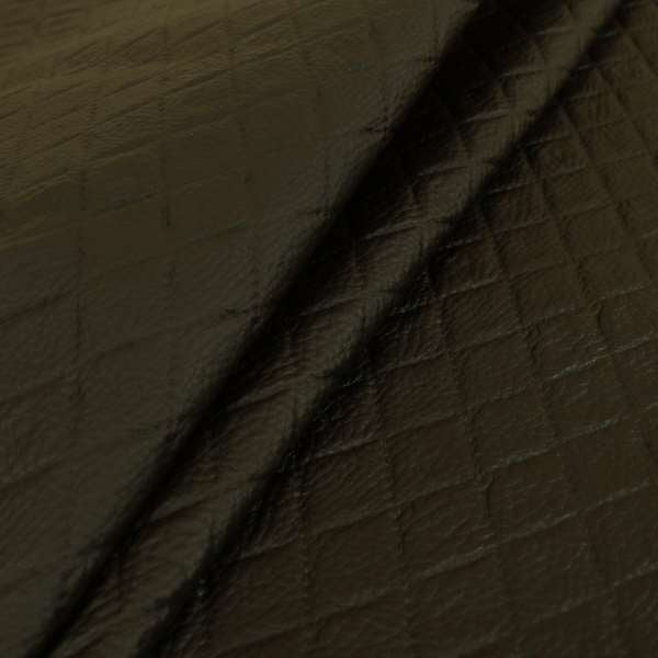 Scotch Diamond Quilted Textured Brown Colour Faux Leather Upholstery Fabric