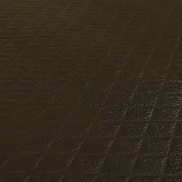 Scotch Diamond Quilted Textured Brown Colour Faux Leather Upholstery Fabric