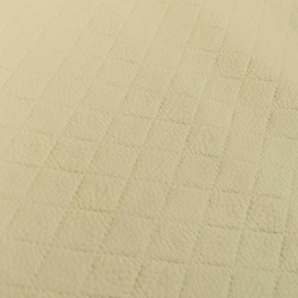 Scotch Diamond Quilted Textured Beige Colour Faux Leather Upholstery Fabric