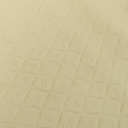 Scotch Diamond Quilted Textured Beige Colour Faux Leather Upholstery Fabric