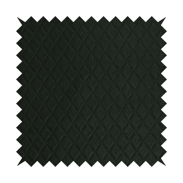 Scotch Diamond Quilted Textured Black Colour Faux Leather Upholstery Fabric