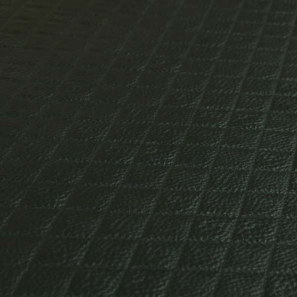 Scotch Diamond Quilted Textured Black Colour Faux Leather Upholstery Fabric