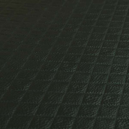 Scotch Diamond Quilted Textured Black Colour Faux Leather Upholstery Fabric