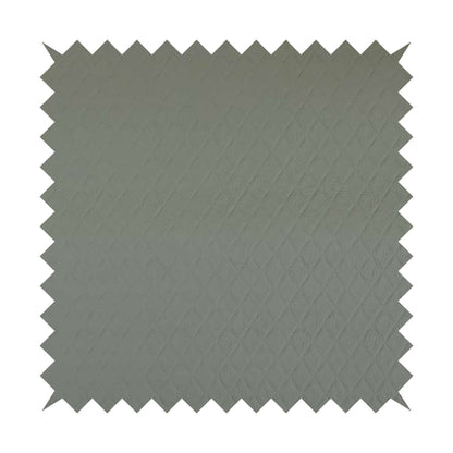 Scotch Diamond Quilted Textured Grey Colour Faux Leather Upholstery Fabric