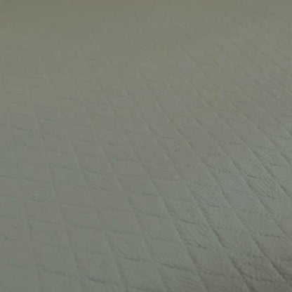 Scotch Diamond Quilted Textured Grey Colour Faux Leather Upholstery Fabric