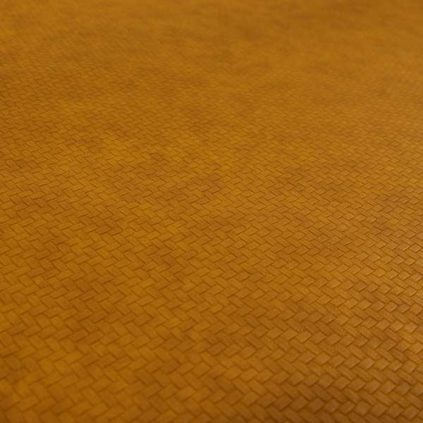 Selvaggio Basket Weave Semi Plain Pattern Faux Leather Upholstery Vinyl In Tan Colour