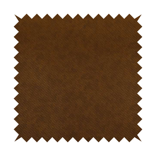 Selvaggio Basket Weave Semi Plain Pattern Faux Leather Upholstery Vinyl In Mocha Colour